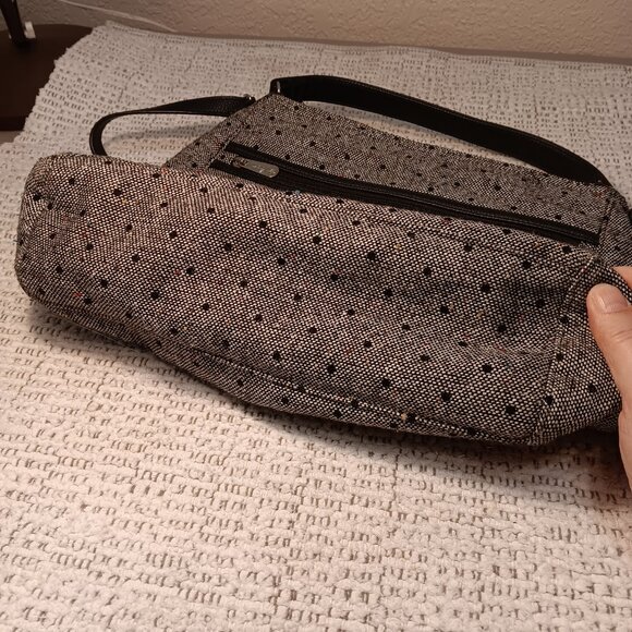 thirty-one women's 'Everything' black tweed dot 3 way adjustable purse bag - Picture 5 of 15